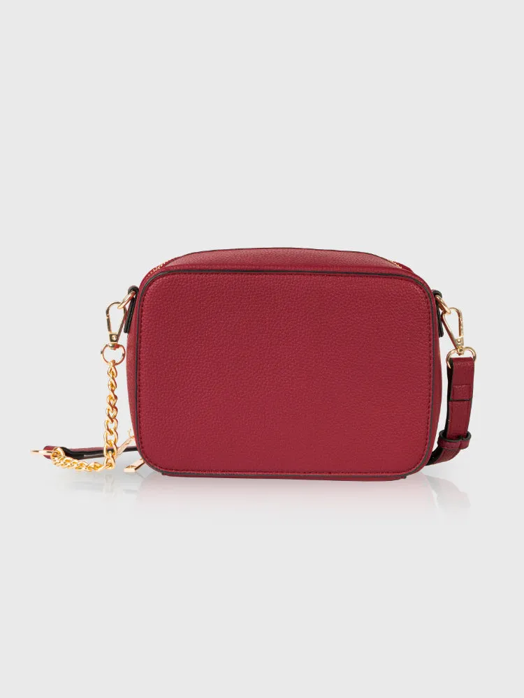 Boxed & Bold Cherry Red Sling Bag