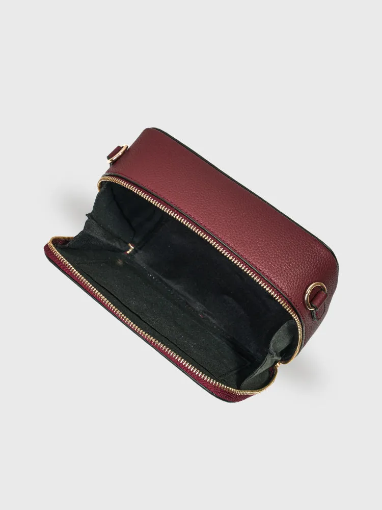 Boxed & Bold Cherry Red Sling Bag