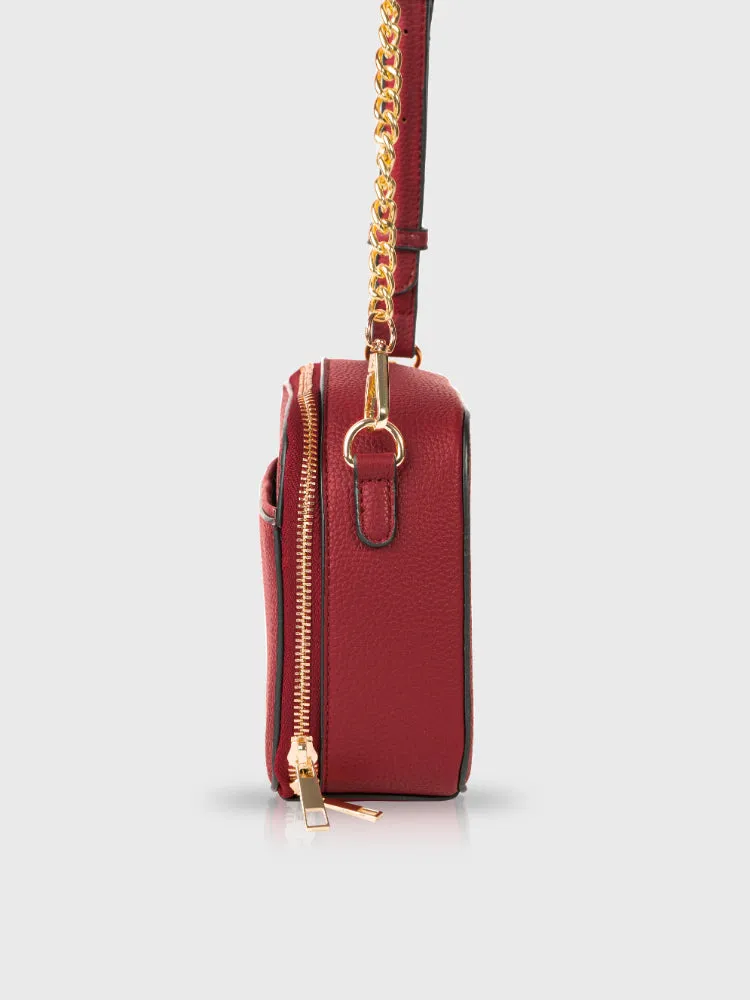 Boxed & Bold Cherry Red Sling Bag