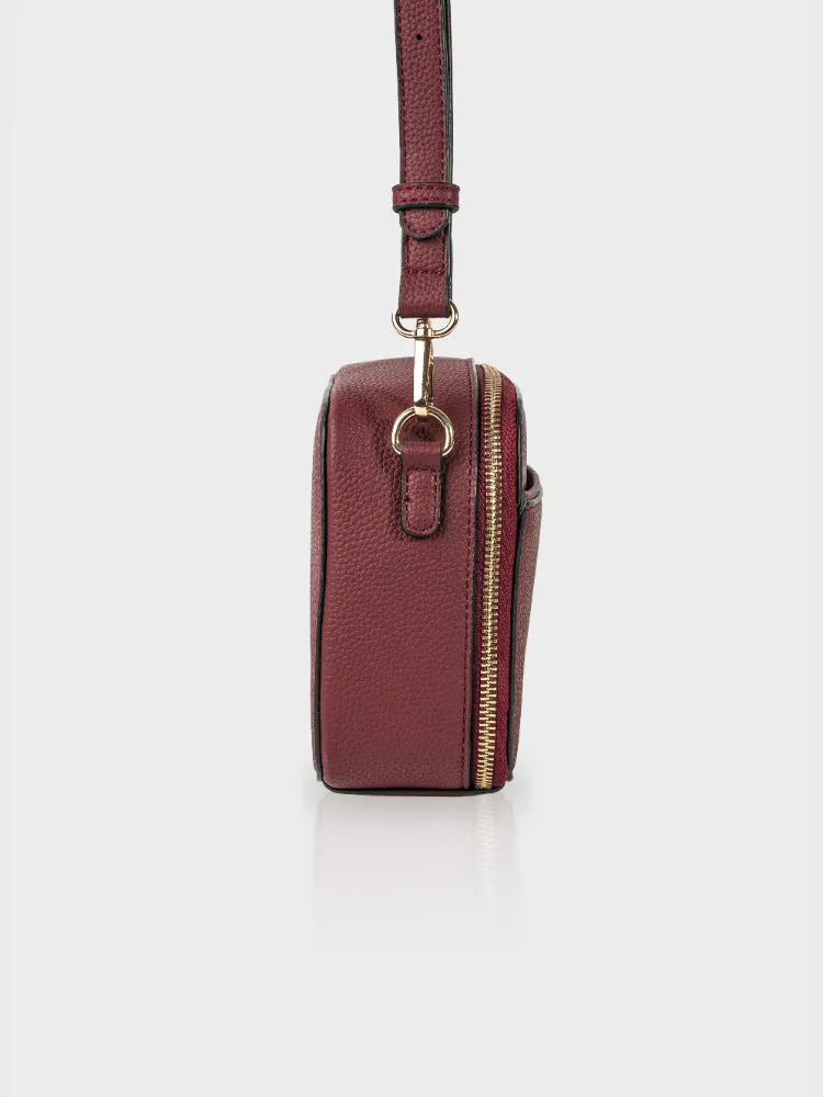 Boxed & Bold Cherry Red Sling Bag