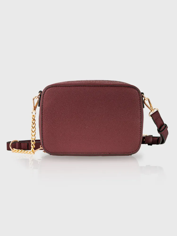 Boxed & Bold Cherry Red Sling Bag