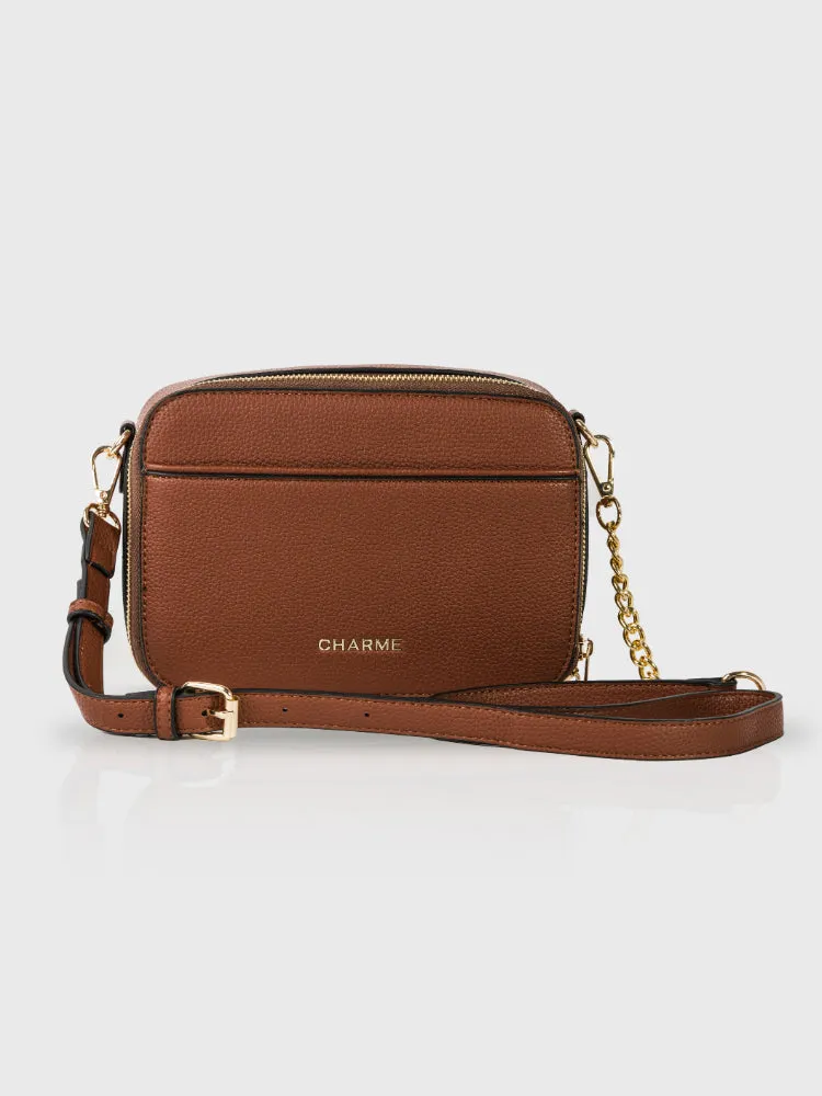 Boxed & Bold Cherry Red Sling Bag