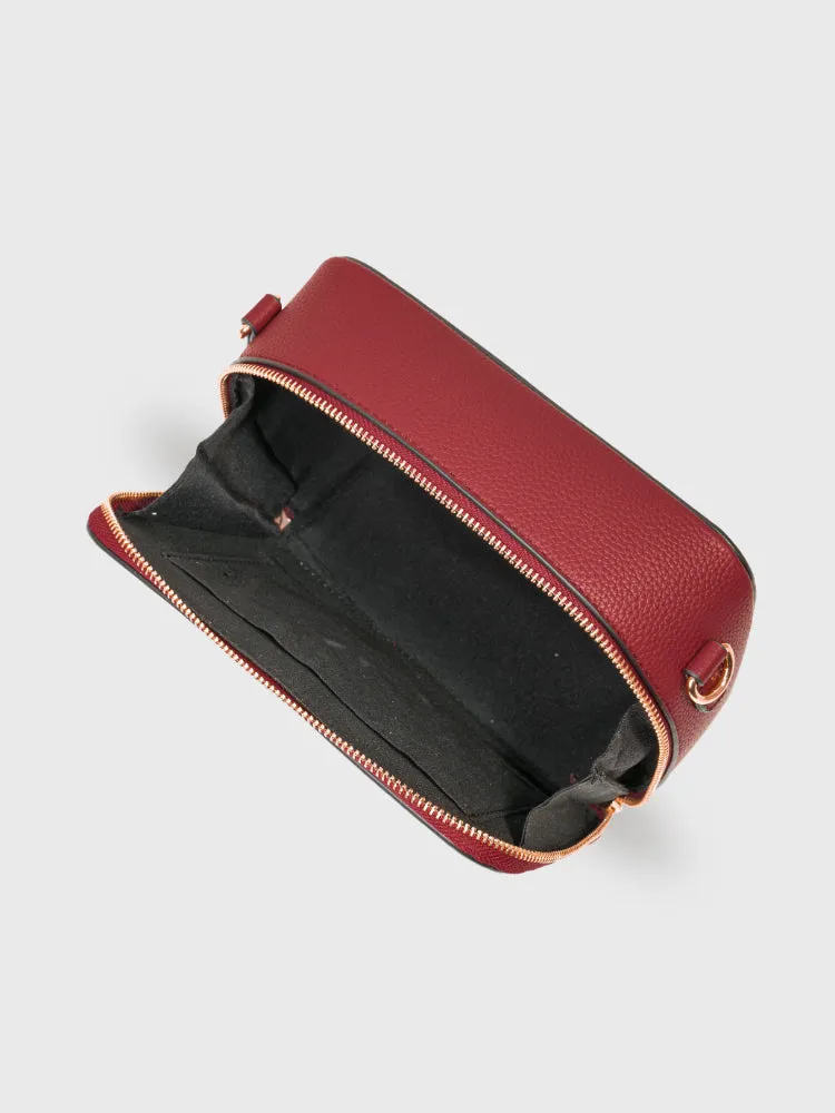 Boxed & Bold Cherry Red Sling Bag