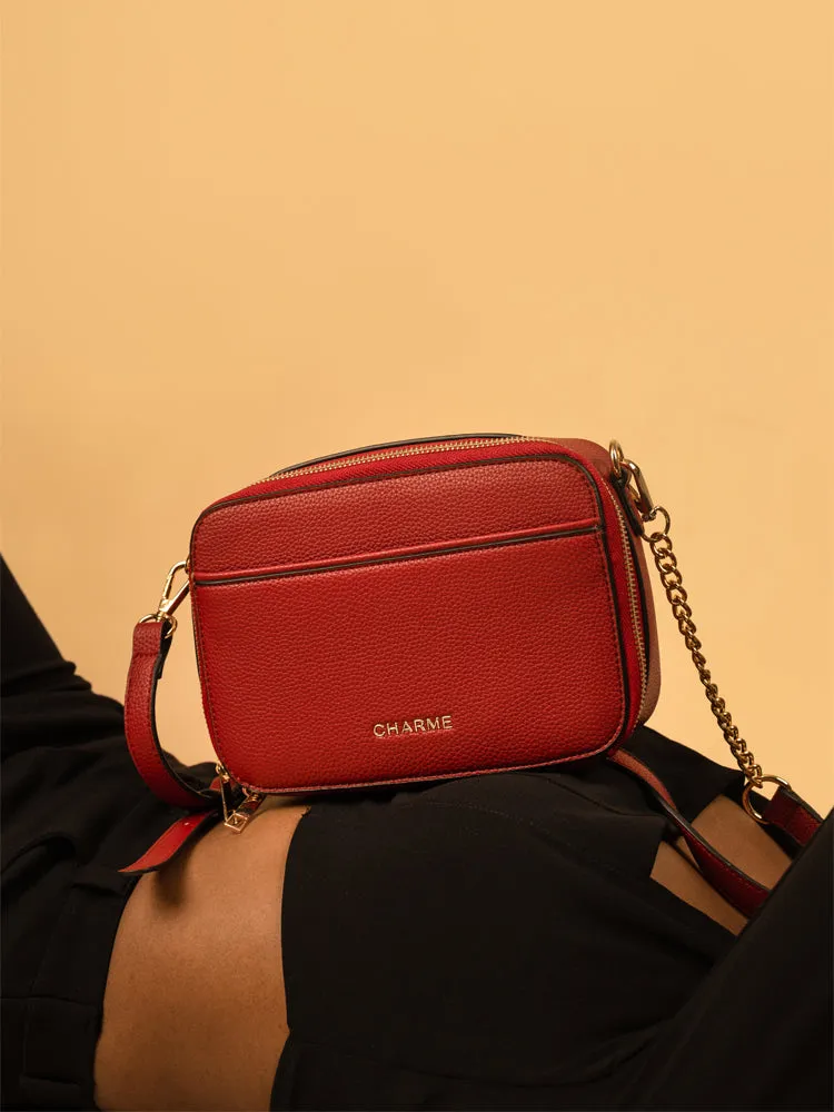 Boxed & Bold Wine Sling Bag