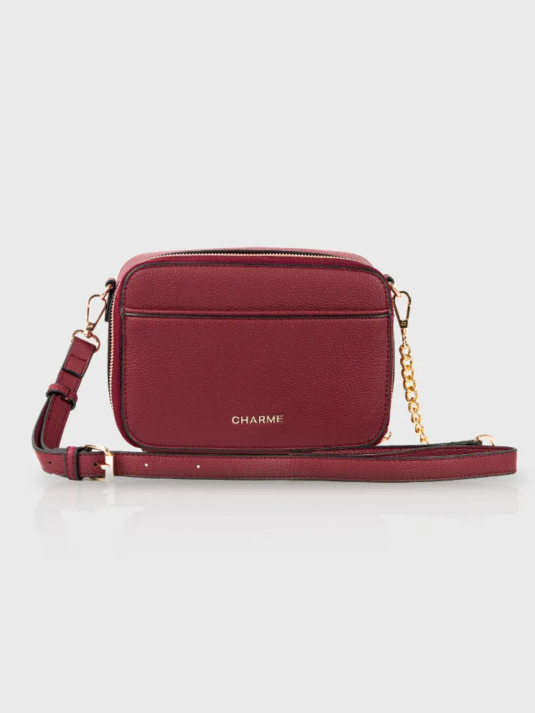 Boxed & Bold Wine Sling Bag