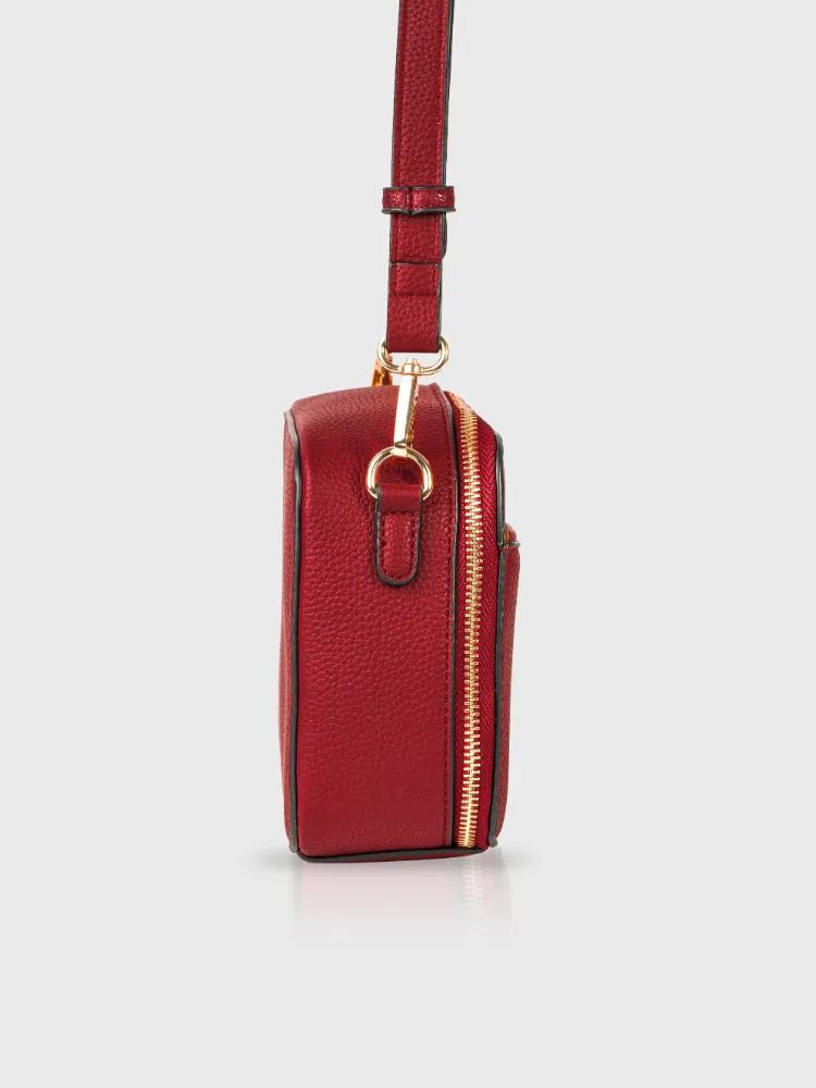 Boxed & Bold Wine Sling Bag
