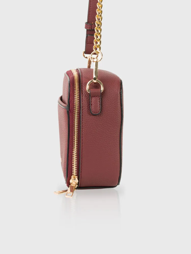 Boxed & Bold Wine Sling Bag