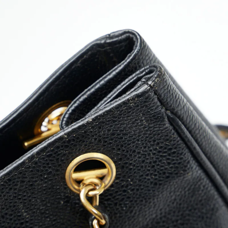 Chanel Coca-Cola Handbags Black Gold Matt Caviar   Chanel