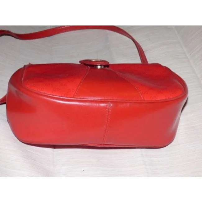 Gucci Red Micro Guccissima Print & Red Leather Shoulder Bag w Sherry Stripe