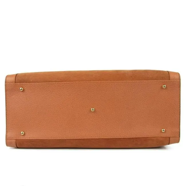 Gucci Vintage Pursesdesigner Purses Orange Suede And Leather With Bamboo Handles Satchel