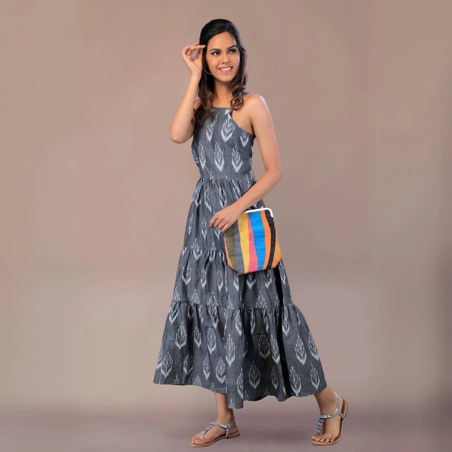 Hand-Crafted Statement Ghicha Silk Sling Bag | Quirky and Elegant Design