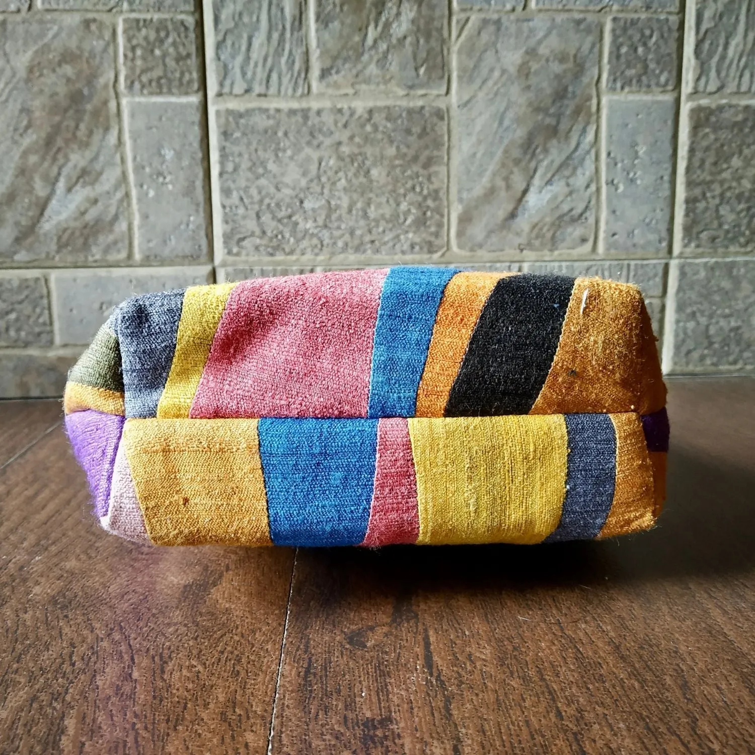 Hand-Crafted Statement Ghicha Silk Sling Bag | Quirky and Elegant Design