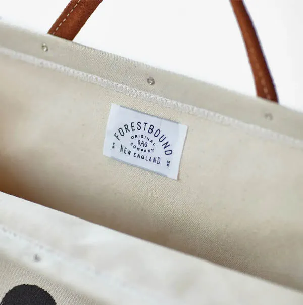 Mountains Canvas Utility Bag - Natural
