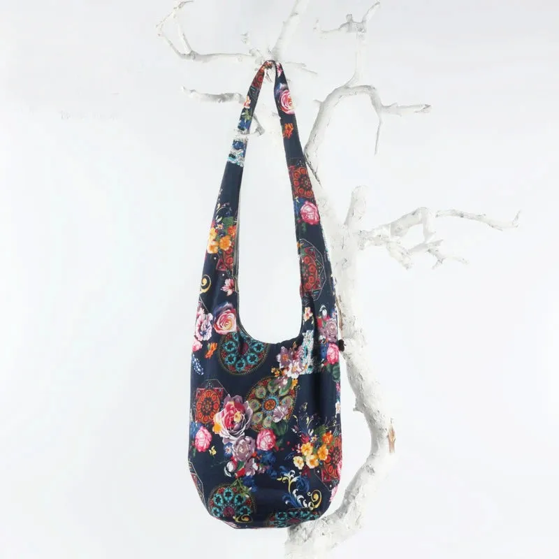 UAKISS  -  Sling Crossbody Shoulder Bag Women's Handbags Hippie Hobo Thai Cotton Gypsy Bohemian Boho Girl Books School Bags Bag free Gift