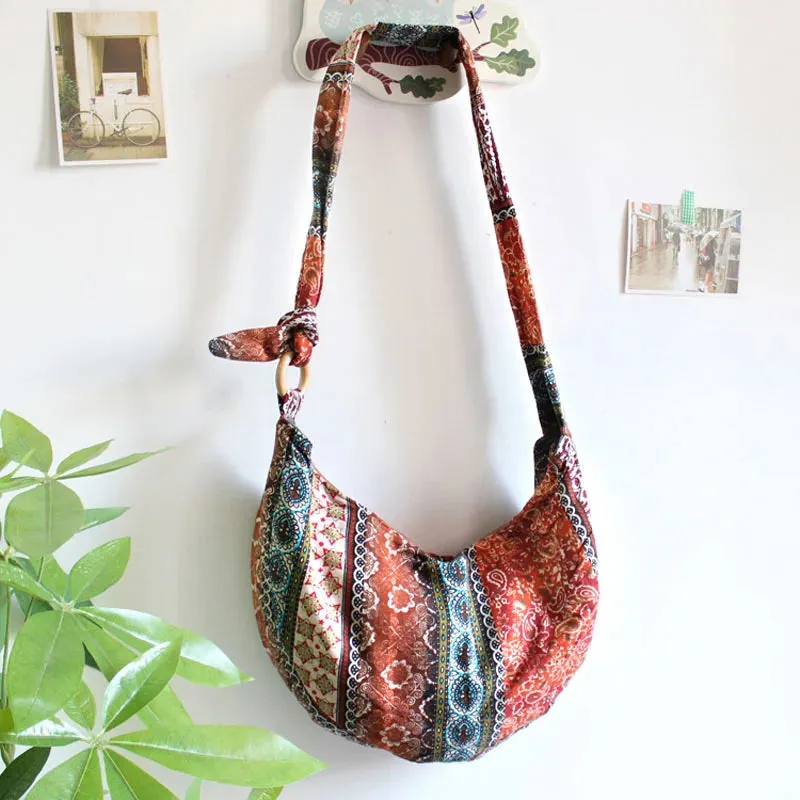 UAKISS  -  Women's Handbags Purses Thai Top Handmade Crossbody Bag Shoulder Bags DIY Sling Adjustable Strap Bohemian Bags Hobos Bag