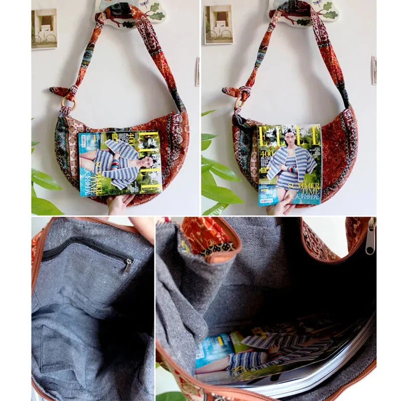 UAKISS  -  Women's Handbags Purses Thai Top Handmade Crossbody Bag Shoulder Bags DIY Sling Adjustable Strap Bohemian Bags Hobos Bag